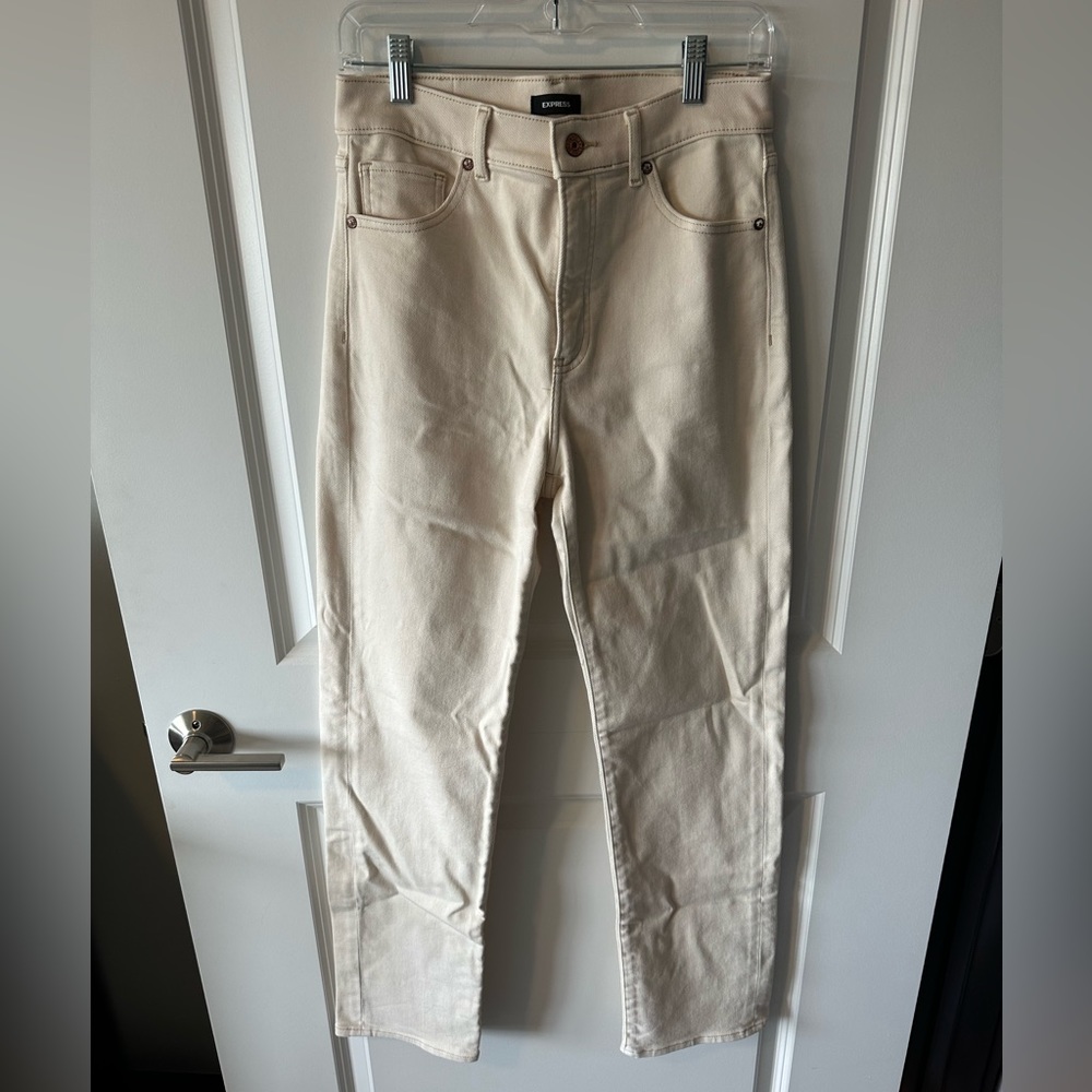 Express modern straight super high rise jeans